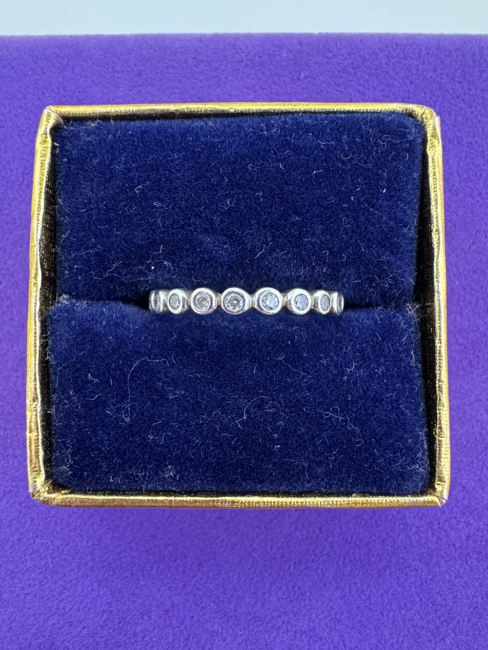 💛 Classic Sterling Silver Bezel-Set Eternity Band | Minimalist Quiet Luxury